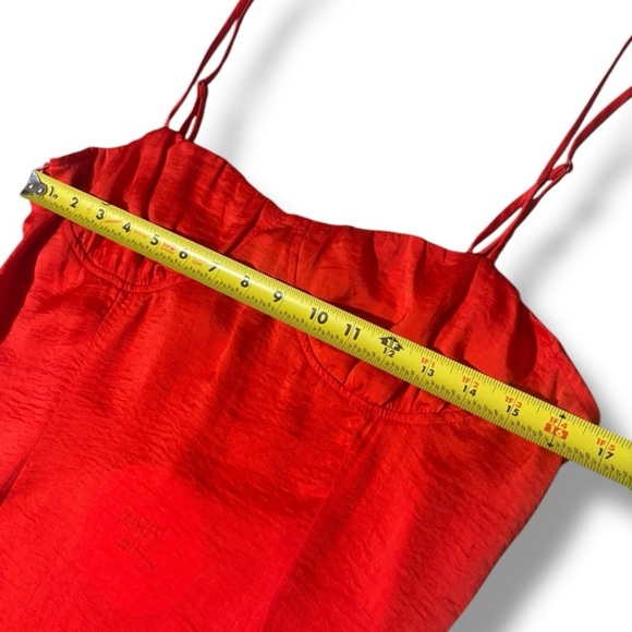 Princess Polly Charm Mini Dress in red Satin Lightweight Bodycon Skinny Straps - Picture 5 of 16